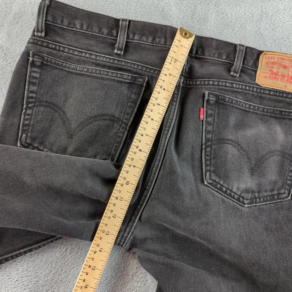 Vintage Levis Jeans 36x30 Black 516 Slim Straight Denim Wallet Fade Grunge Y2K - Picture 9 of 15